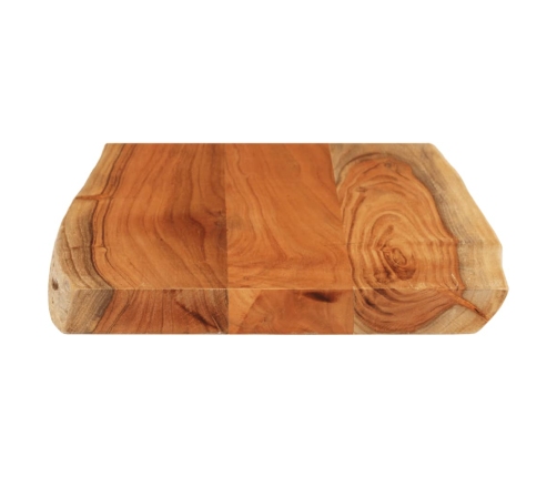 Tablero de mesa rectangular borde natural acacia 50x40x3,8 cm