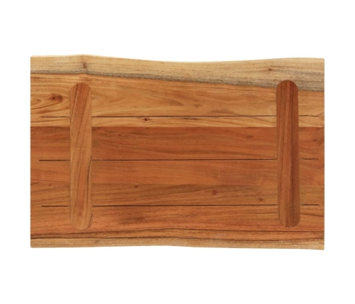 Tablero de mesa rectangular borde natural acacia 50x40x3,8 cm