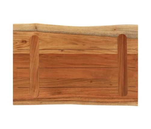 Tablero de mesa rectangular borde natural acacia 60x40x3,8 cm