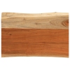 Tablero de mesa rectangular borde natural acacia 70x40x3,8 cm