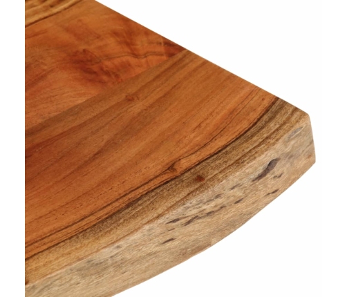 Tablero de mesa rectangular borde natural acacia 70x40x3,8 cm