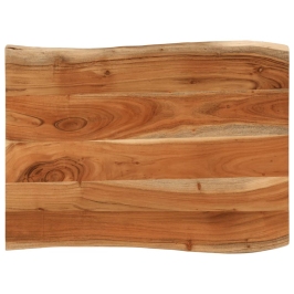 Tablero de mesa rectangular borde natural acacia 70x60x3,8 cm