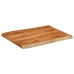 Tablero de mesa rectangular borde natural acacia 70x60x3,8 cm