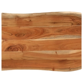 Tablero de mesa rectangular borde natural acacia 80x60x3,8 cm