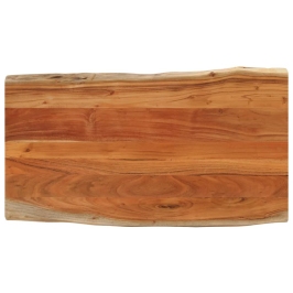 Tablero de mesa rectangular borde natural acacia 100x60x3,8 cm