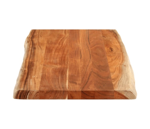 Tablero de mesa rectangular borde natural acacia 100x60x3,8 cm