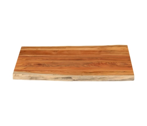 Tablero de mesa rectangular borde natural acacia 90x80x3,8 cm