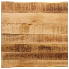 Tablero de mesa borde natural madera mango rugosa 40x40x2,5 cm