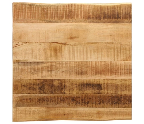 Tablero de mesa borde natural madera mango rugosa 40x40x2,5 cm