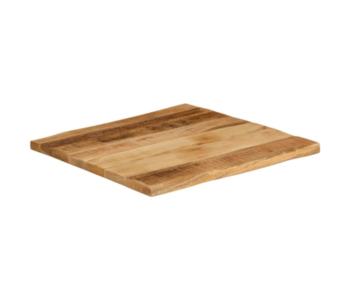 Tablero de mesa borde natural madera mango rugosa 40x40x2,5 cm