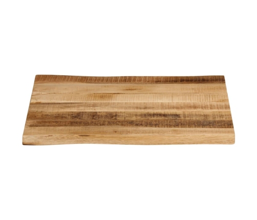 Tablero de mesa borde natural madera mango rugosa 40x40x2,5 cm