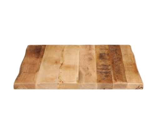 Tablero de mesa borde natural madera mango rugosa 40x40x2,5 cm