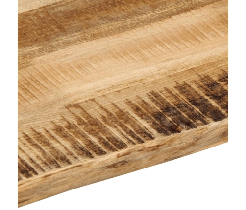 Tablero de mesa borde natural madera mango rugosa 40x40x2,5 cm