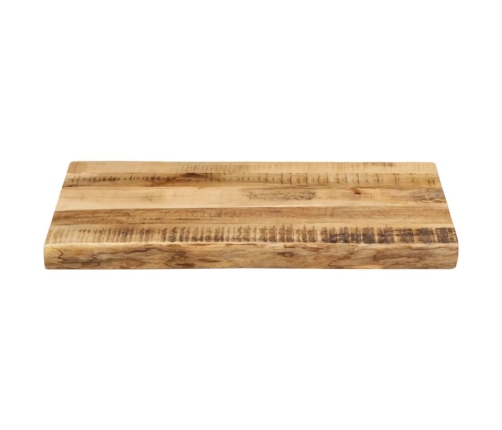 Tablero de mesa borde natural madera maciza mango 50x40x2,5 cm