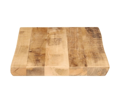 Tablero de mesa borde natural madera maciza mango 50x40x2,5 cm