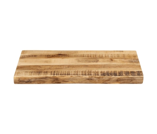 Tablero de mesa borde natural madera maciza mango 60x40x2,5 cm