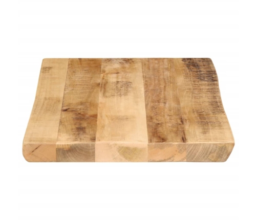 Tablero de mesa borde natural madera maciza mango 60x40x2,5 cm