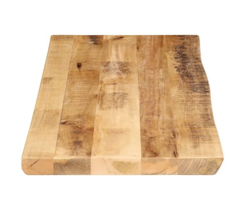 Tablero de mesa borde natural madera maciza mango 100x40x2,5 cm