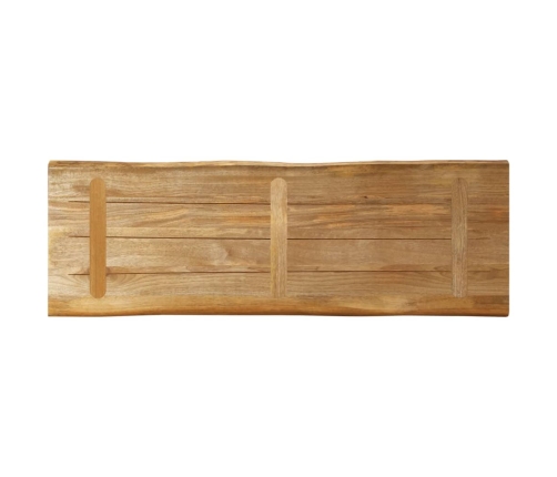 Tablero de mesa borde natural madera maciza mango 110x40x2,5 cm