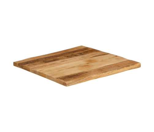 Tablero de mesa borde natural madera maciza mango 60x60x2,5 cm