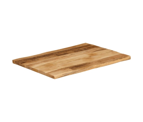 Tablero de mesa borde natural madera maciza mango 80x60x2,5 cm