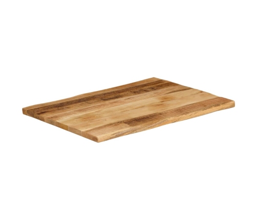 Tablero de mesa borde natural madera maciza mango 90x60x2,5 cm