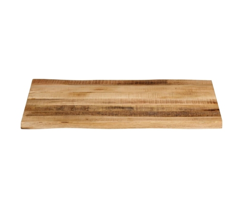 Tablero de mesa borde natural madera maciza mango 90x60x2,5 cm