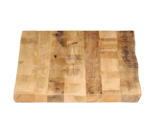 Tablero de mesa borde natural madera maciza mango 100x60x2,5 cm