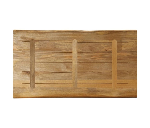 Tablero de mesa borde natural madera maciza mango 110x60x2,5 cm