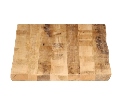 Tablero de mesa borde natural madera maciza mango 120x60x2,5 cm