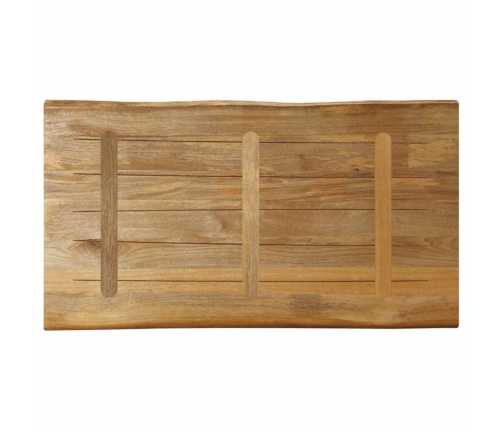 Tablero de mesa borde natural madera maciza mango 120x60x2,5 cm