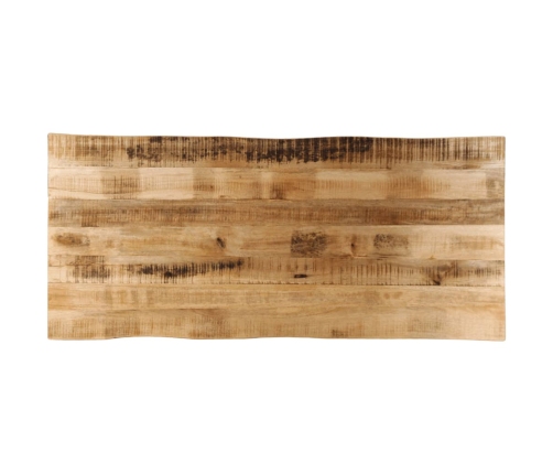 Tablero de mesa borde natural madera maciza mango 140x60x2,5 cm