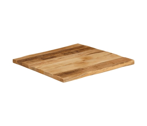 Tablero de mesa borde natural madera maciza mango 80x80x2,5 cm