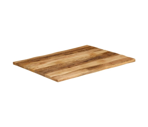 Tablero de mesa borde natural madera maciza mango 90x80x2,5 cm