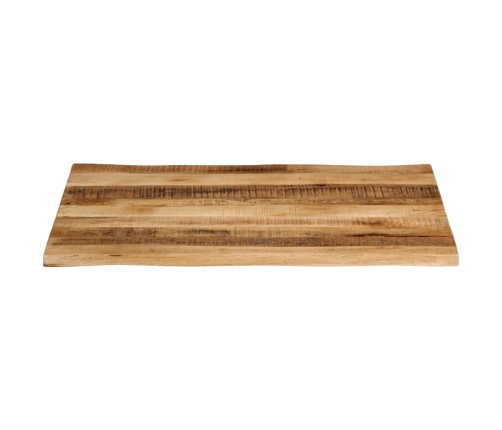 Tablero de mesa borde natural madera maciza mango 90x80x2,5 cm