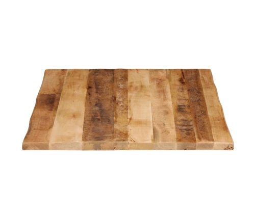 Tablero de mesa borde natural madera maciza mango 90x80x2,5 cm