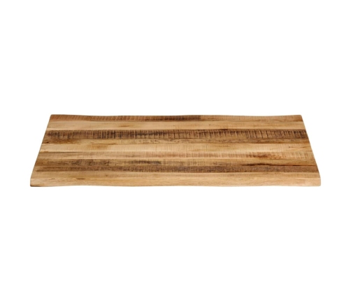 Tablero de mesa borde natural madera maciza mango 100x80x2,5 cm