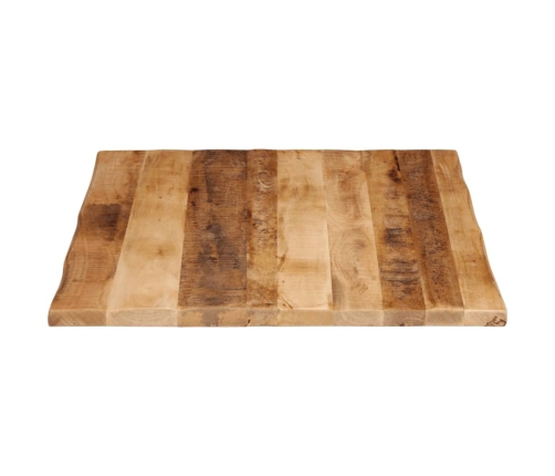 Tablero de mesa borde natural madera maciza mango 100x80x2,5 cm