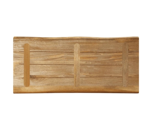 Tablero de mesa borde natural madera maciza mango 100x40x3,8 cm