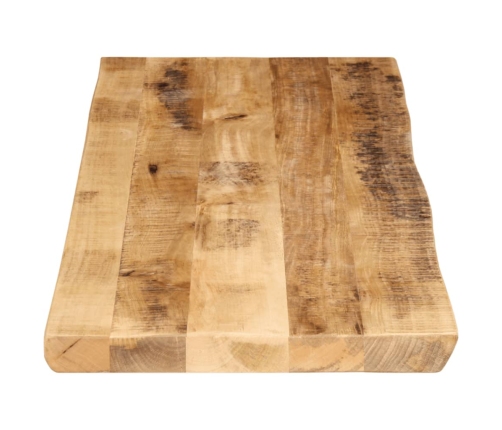 Tablero de mesa borde natural madera maciza mango 110x40x3,8 cm