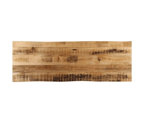 Tablero de mesa borde natural madera maciza mango 120x40x3,8 cm