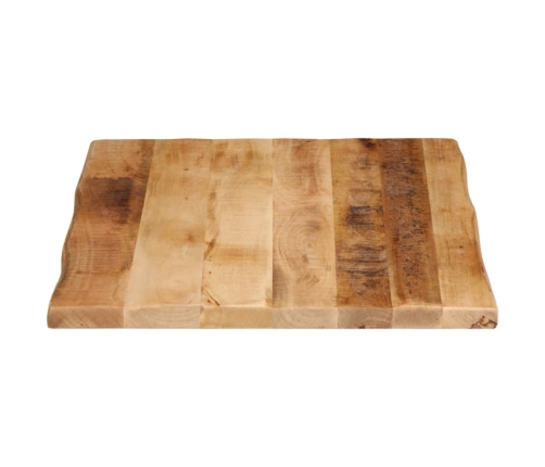 Tablero de mesa borde natural madera maciza mango 80x60x3,8 cm