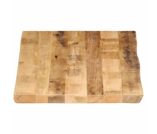 Tablero de mesa borde natural madera maciza mango 100x60x3,8 cm