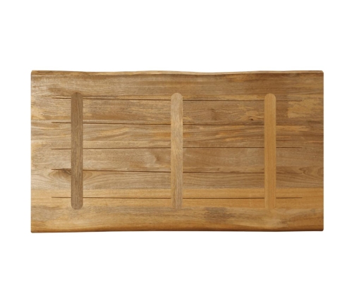 Tablero de mesa borde natural madera maciza mango 110x60x3,8 cm