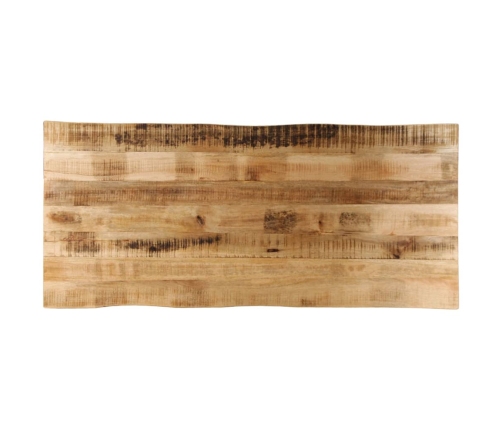 Tablero de mesa borde natural madera maciza mango 140x60x3,8 cm