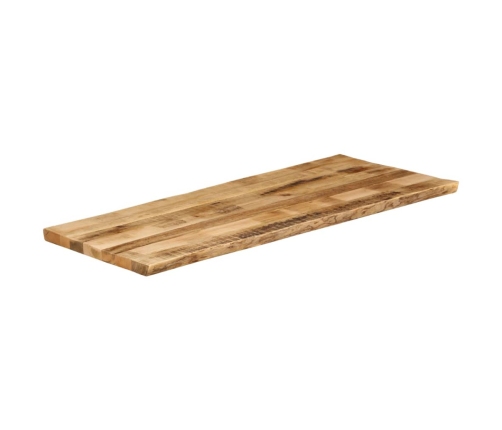 Tablero de mesa borde natural madera maciza mango 140x60x3,8 cm