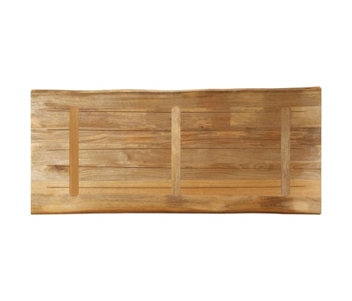 Tablero de mesa borde natural madera maciza mango 140x60x3,8 cm