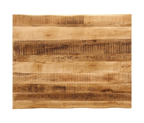 Tablero de mesa borde natural madera mango rugosa 100x80x3,8 cm