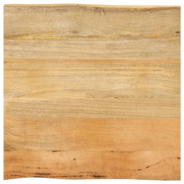 Tablero de mesa borde natural madera maciza mango 40x40x2,5 cm