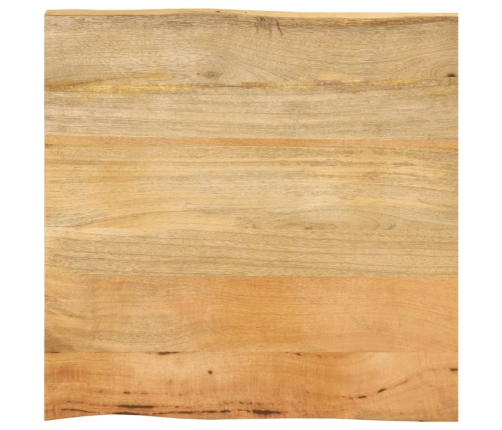 Tablero de mesa borde natural madera maciza mango 40x40x2,5 cm